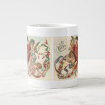 Vintage Victorian Valentine Cupids Angels Heart Jumbo Mug
