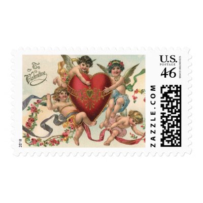 Cupids with Heart stamp