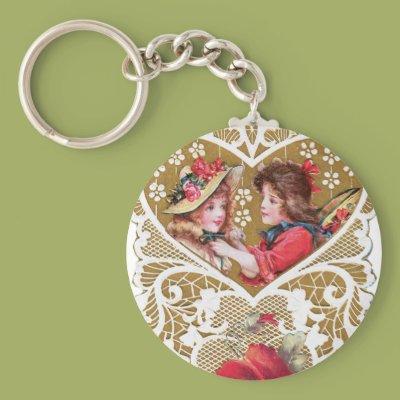 Vintage Victorian Valentine Key Chains Zazzle_keychain Vintage Victorian Valentine Key Chains Zazzle_keychain
