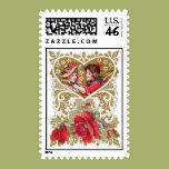 Vintage Victorian Valentine Postage Stamps