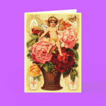 Vintage Victorian Valentine's Day Card cards