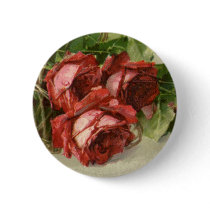 Vintage Victorian Valentine's Day Crimson Roses Pin