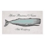 Vintage Victorian Whale Business Card