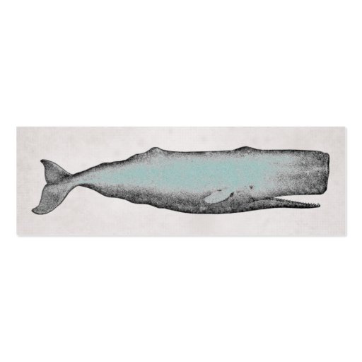Vintage Victorian Whale Business or Personal Card Business Cards (front side)