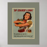 Vintage Victory Garden Of Course I Can Poster