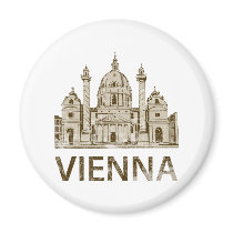 Vintage Vienna Fridge Magnet