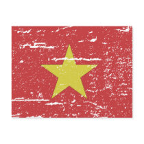 Vintage Vietnam Flag Post Card
