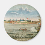 Vintage View of the City of New York from the SW Fridge Magnets