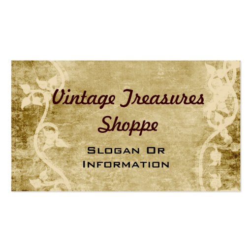 Vintage Vines Business Cards (front side)