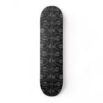 Vintage Vines Charcoal Black Skateboard
