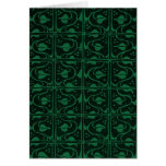 Vintage Vines Dark Green Greeting Card
