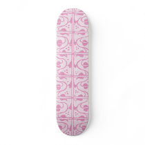 Vintage Vines White Pink Skateboard