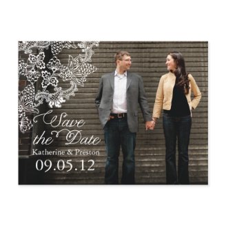 Vintage Vineyard Photo Save the Date Postcard Zazzle_postcard