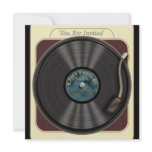 Vintage Vinyl Record Party Invitations