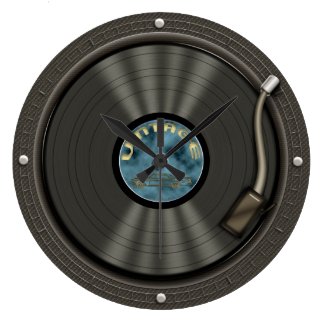 Vintage Vinyl Record Wall Clock