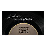 Vintage Vinyl Recording Studio Business Card