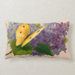 Vintage Violets and Butterfly Pillow