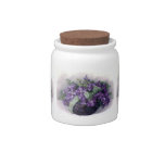 Vintage Violets Candy Jar
