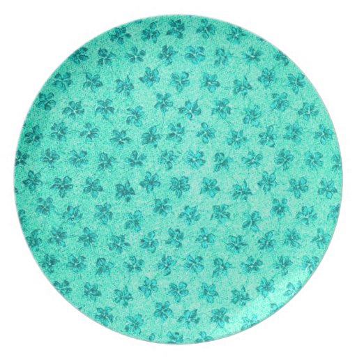 Vintage Violets Mint Green Plate