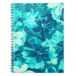 Vintage Violets Teal Blue Notebook