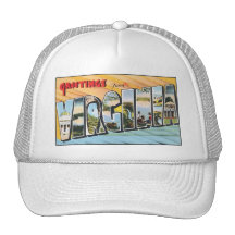 Vintage Virginia Postcard Hats