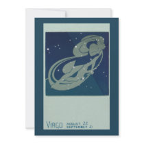 Vintage Virgo invitations by YesterdayCafe Vintage Virgo invitations