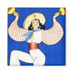 Vintage Visit Cuba Fridge Magnet