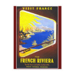 Vintage Visit France Design Postcard