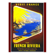 Vintage Visit France Design postcards