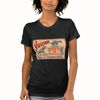 Vintage Vulcan Safety Match Label T-shirts
