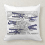 Vintage Waco Biplane Airplane Pillow