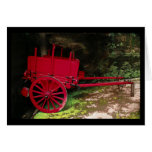 Vintage wagon greeting card