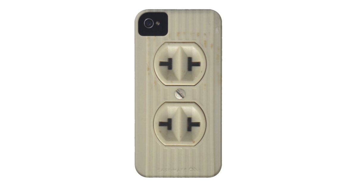 Vintage Wall Socket iPhone 4G Case Zazzle