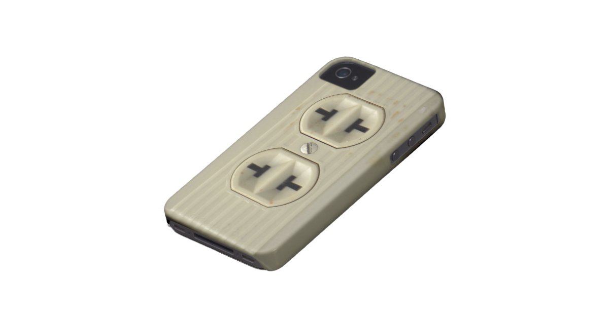 Vintage Wall Socket iPhone 4G Case Zazzle