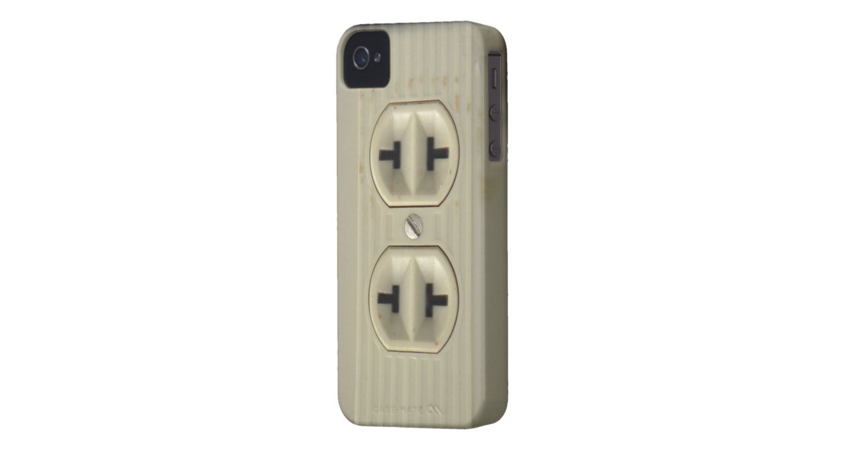 Vintage Wall Socket iPhone 4G Case Zazzle
