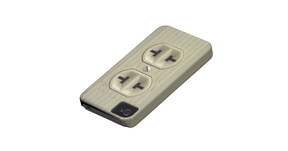 Vintage Wall Socket iPhone 4G Case Zazzle