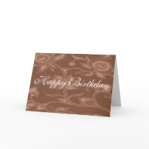 Vintage Wallpaper Birthday Card