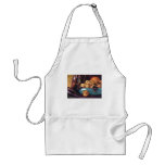 Vintage Walnuts and Fruit in a Blue Bowl Apron
