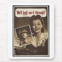 Vintage War Advertisement Mouse Pads