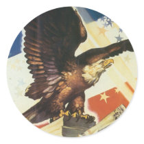 Vintage War Poster - American Eagle stickers by golden_oldies Vintage War Poster - American Eagle stickers