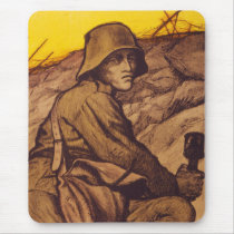 Vintage War Poster Mouse Pad - German
