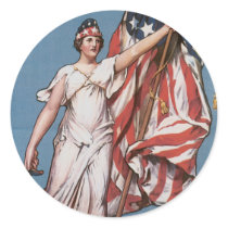 Vintage War Poster stickers - Liberty by golden_oldies Vintage War Poster stickers - Liberty