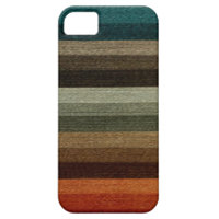 Vintage Warm Autumn Stripes Pattern, Earth Tones iPhone 5 Cases