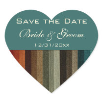 Vintage Warm Autumn Stripes Wedding Sticker