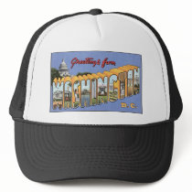 Vintage Washington, DC Postcard Mesh Hat