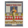 Vintage "Watch Your Step" Card
