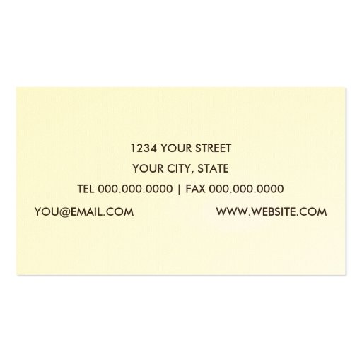 Vintage Watercolor Damask Business Card (back side)