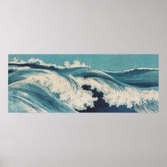 Vintage Waves Japanese Woodcut Ocean