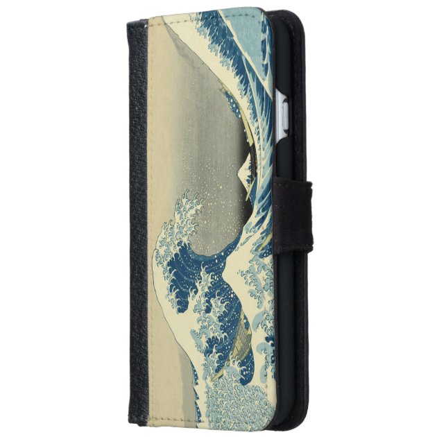 Vintage Waves Ocean Sea Boat iPhone 6 Wallet Case