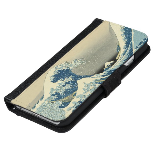 Vintage Waves Ocean Sea Boat iPhone 6 Wallet Case-5